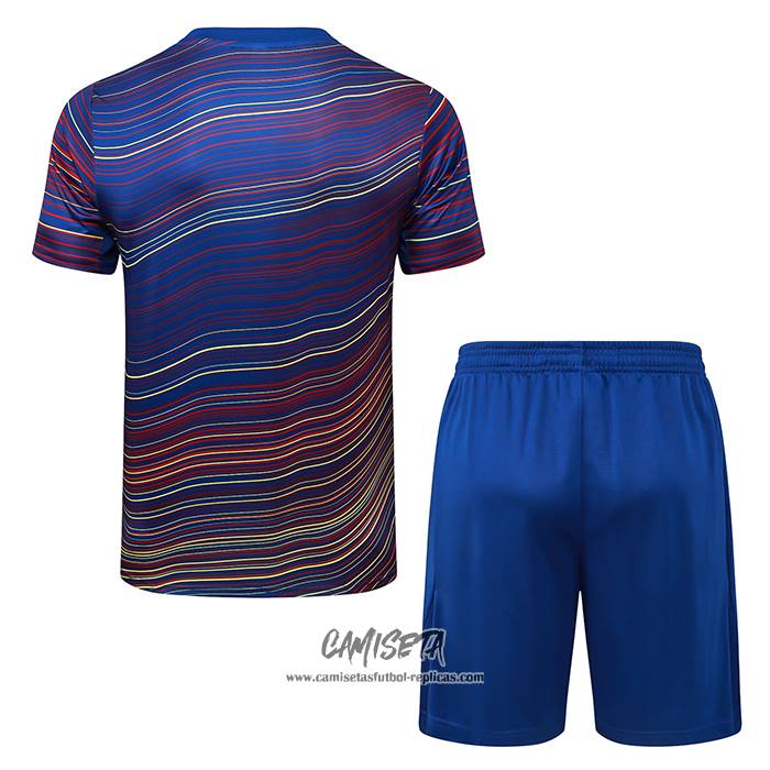 Chandal del Barcelona 2025-2026 Manga Corta Amarillo - Pantalon Corto Azul